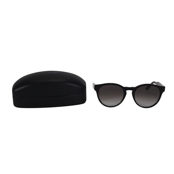 Salvatore Ferragamo Round Sunglasses - Shiny Black - NWT - Picture 8 of 8